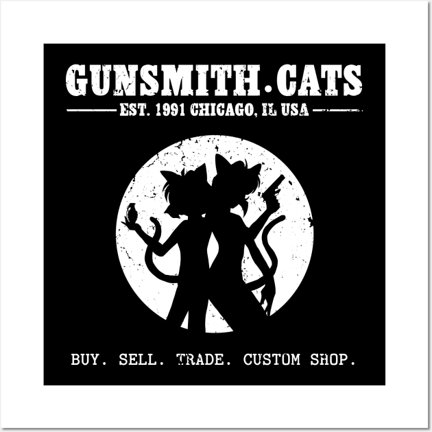 Gunsmith Cats Shop - wht Wall Art by CCDesign